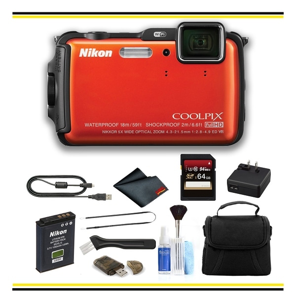 Nikon COOLPIX AW120 Waterproof Digital Camera (Orange) (26467) Starter. Opens flyout.