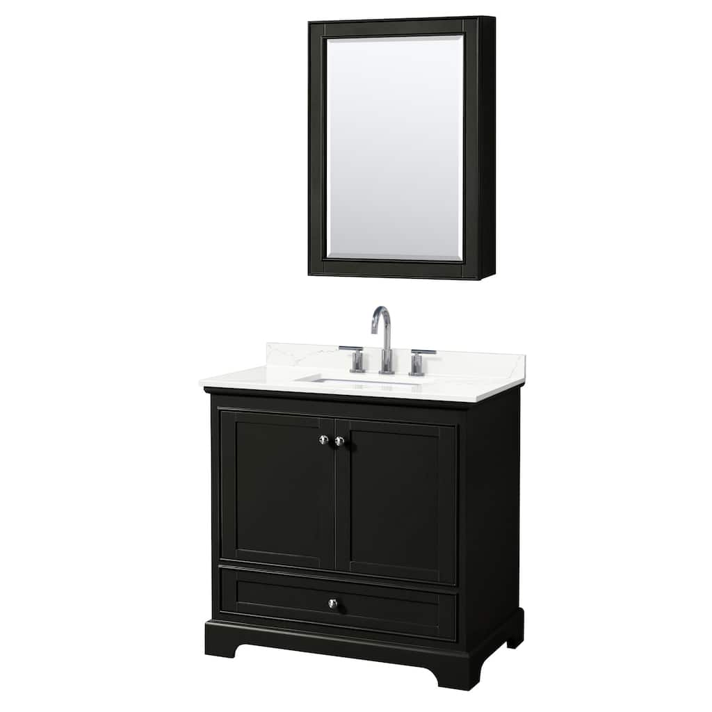 Wyndham Collection WCS202036S-QTZ-US3MED Deborah 36" Free Standing