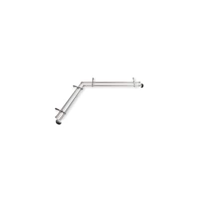 Corner Window Curtain Rod Double - Satin Nickel Adjustable Rod Set 28-48" - M