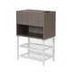 preview thumbnail 39 of 37, Metal Platform Bed Frame with Storage Cabinet and Cushioned Footrest