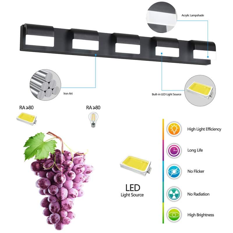 Elegant LED Bathroom Vanity Lighting – Modern Wall-Mounted Mirror Lights for Vanity & Bathroom Décor‌