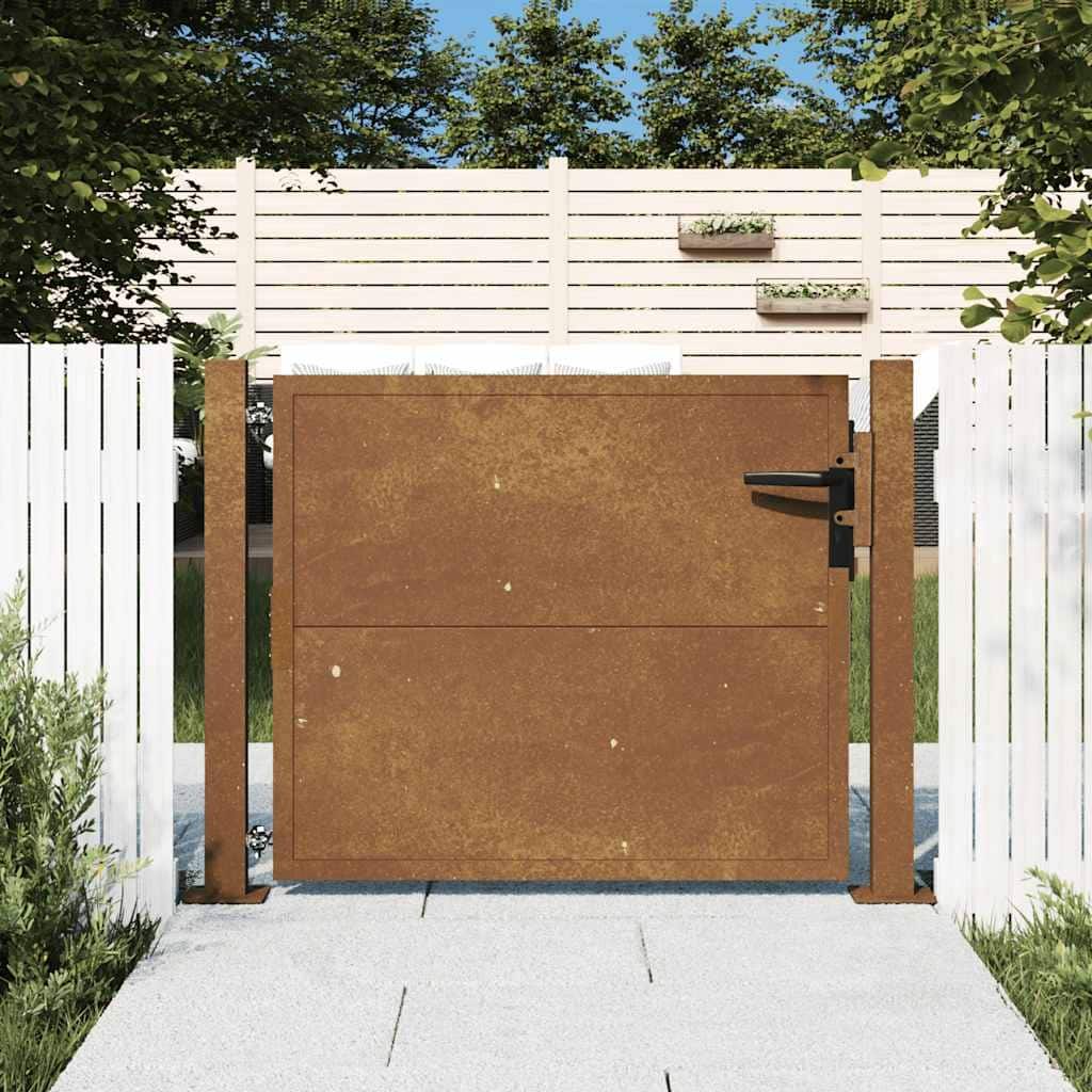 vidaXL Garden Gate Corten Steel