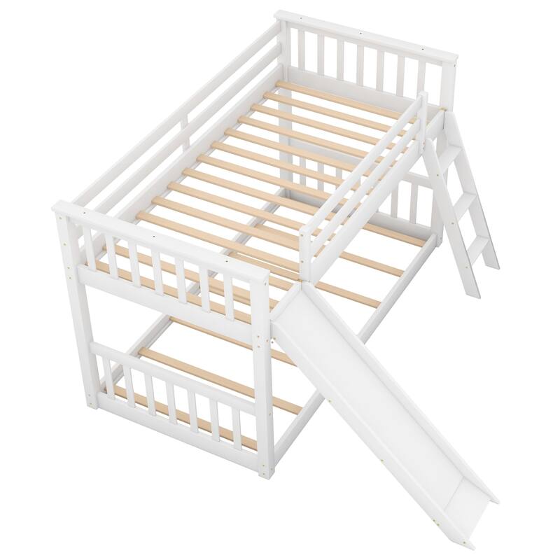 Bunk Bed with Convertible Slide and Ladder