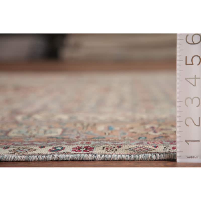 Grey Distressed Tabriz Persian Vintage Area Rug Handmade Wool Carpet - 6'6" x 9'7"