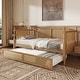 preview thumbnail 1 of 40, Wooden Rattan Daybed with 2 Drawers or Trundle Walnut&Trundle - Full