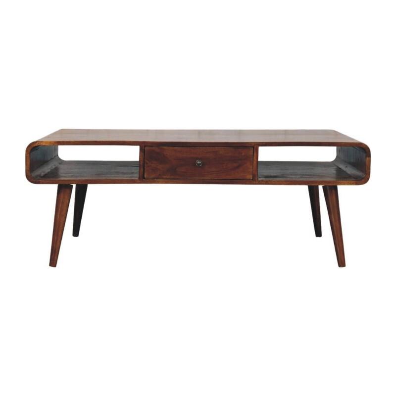 Artisan Furniture Solid Wood Avora 2 Drawer Chestnut Coffee Table