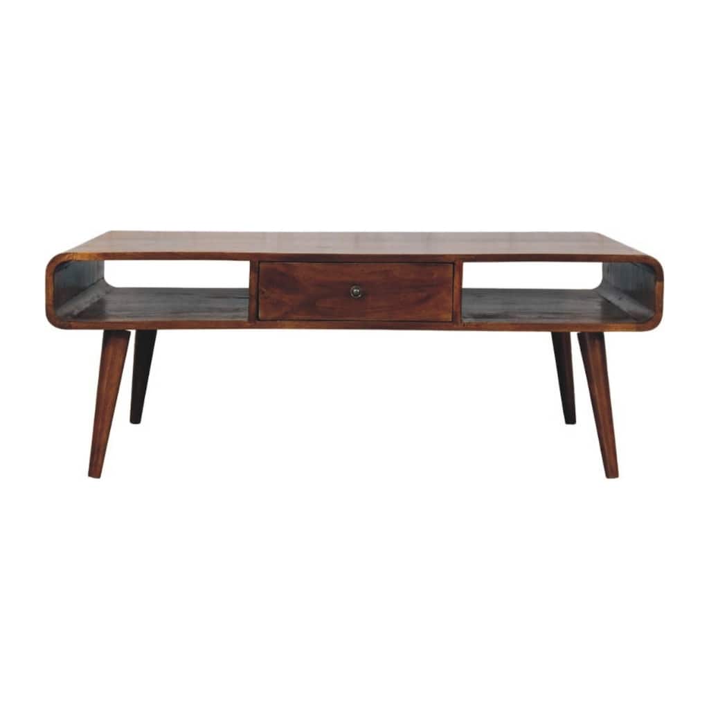 Artisan Furniture Solid Wood Avora 2 Drawer Chestnut Coffee Table