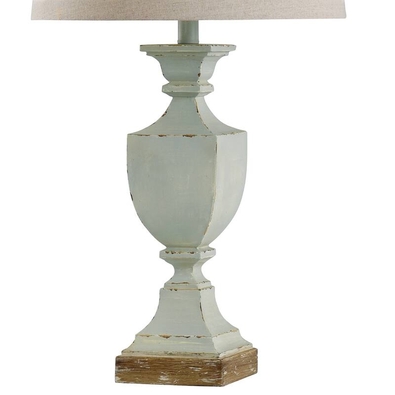 The Gray Barn Willowsun Distressed Blue Urn Style Table Lamp