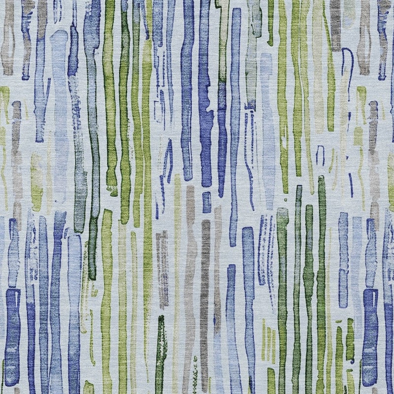 HomeRoots Striped Modern Rectangle Outdoor Rug