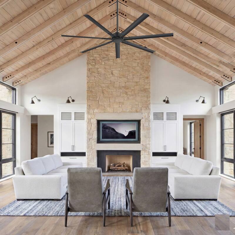 72"/84"/96"/120"/144" Extra Larger HVLS Commercial Ceiling Fan with Remote and Aluminum Blades