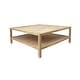 preview thumbnail 4 of 4, Rohan 42-Inch Square Mango Hardwood Coffee Table with Shelf