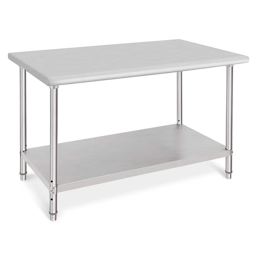 48" x 30" Stainless Steel Work Table with Under Shelf - 48 x 30