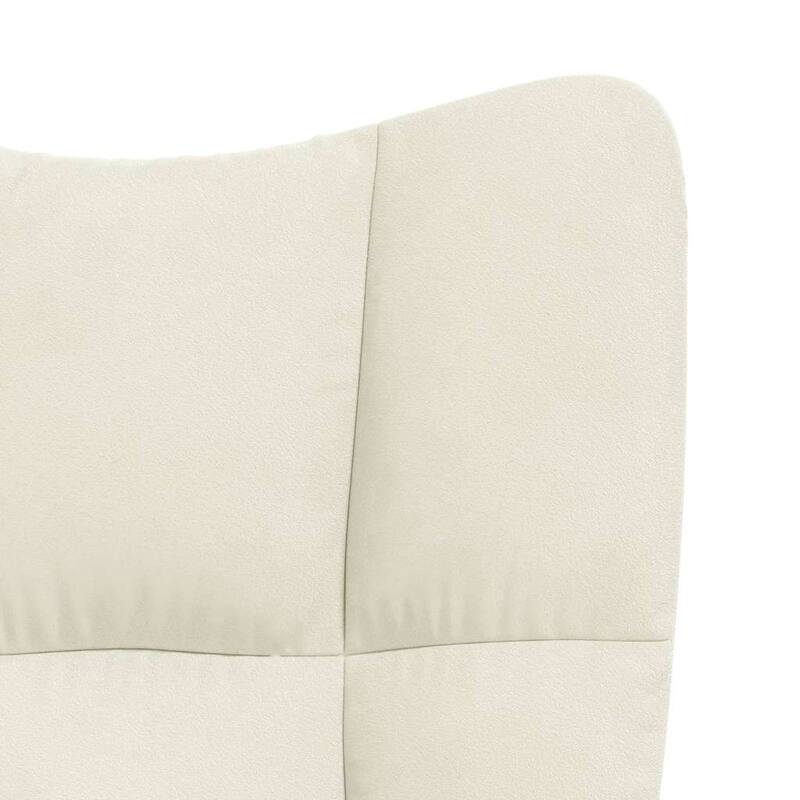 vidaXL Rocking Chair Accent Side Chair Padded Seat for Living Room Velvet
