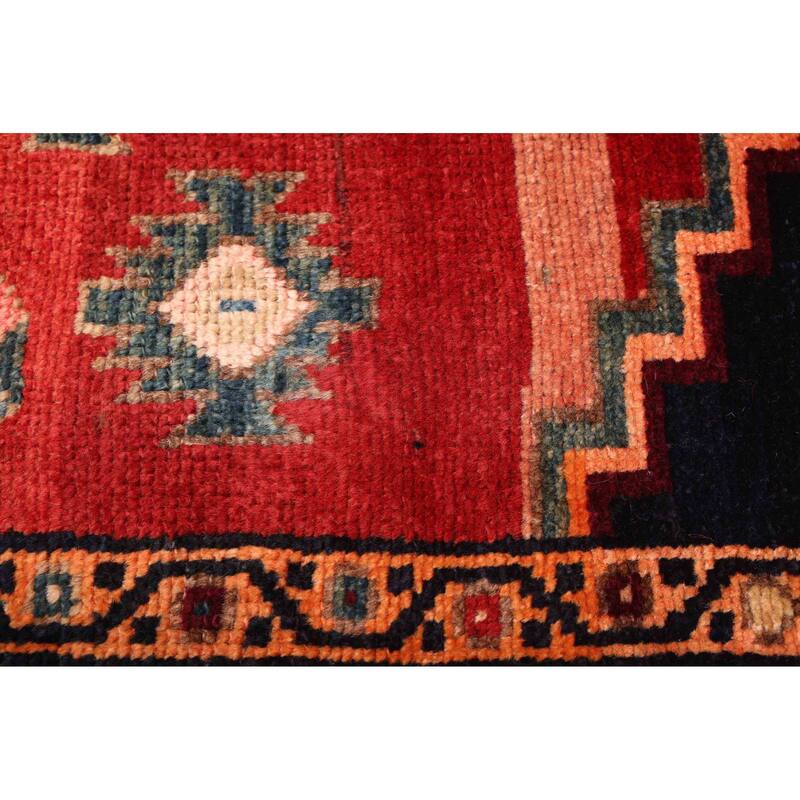 ECARPETGALLERY Hand-knotted Anatolian Vintage Red Wool Rug - 4'1 x 6'0