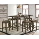preview thumbnail 2 of 2, Tozos Farmhouse Chestnut Padded Counter Height Stool (Set of 2) by Furniture of America