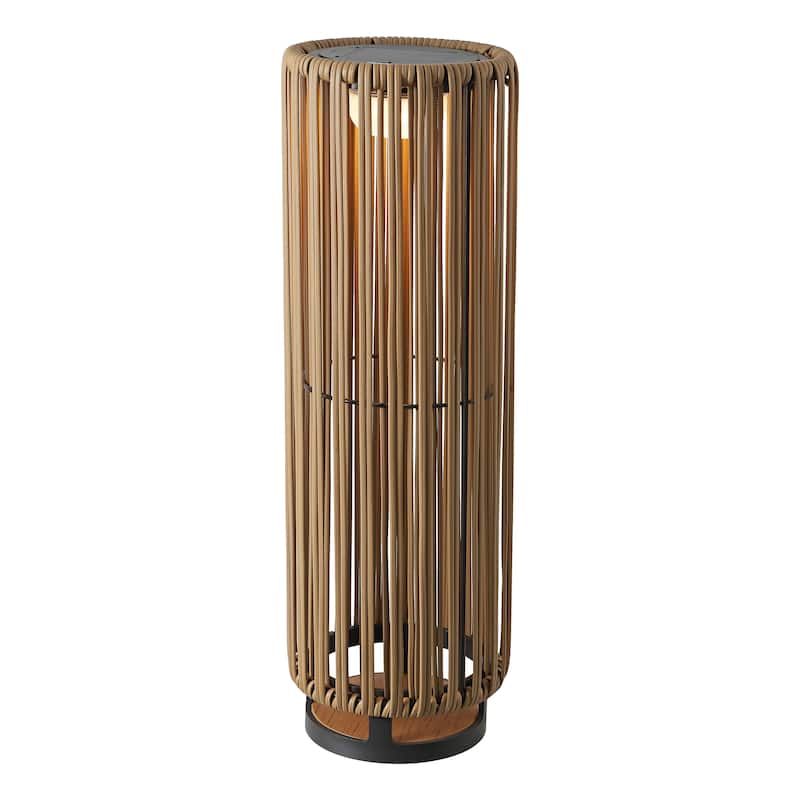 Modern Faux Indoor/Outdoor LED Solar Powered Lantern, By JONATHAN Y