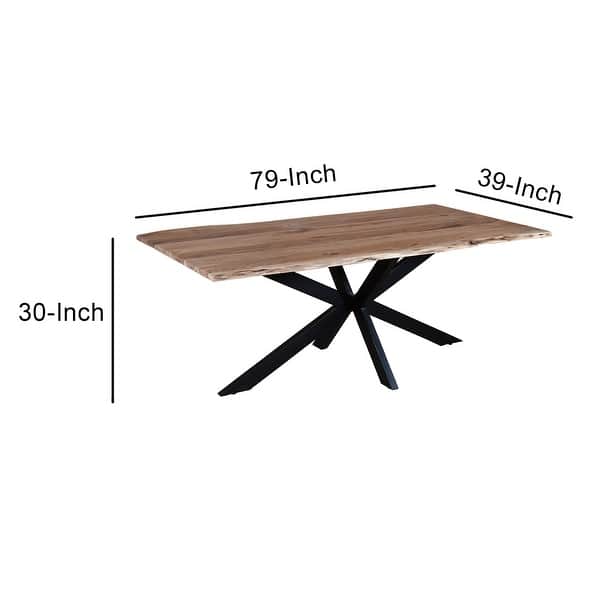 Rectangular Medium Brown Live Edge Mango Wood Console Table With Plank Like Legs Rectangular Medium Brown Live Edge Mango Wood Console Table With Plank Like Legs