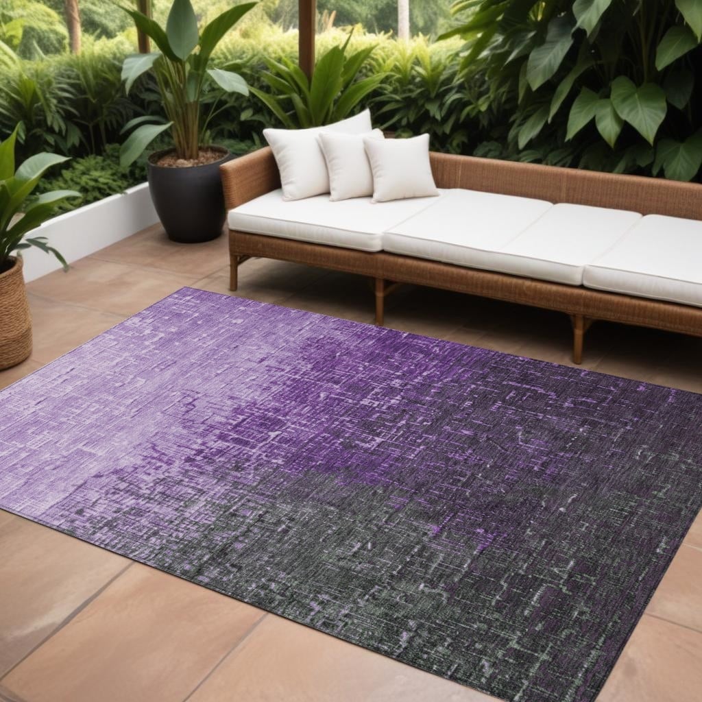 HomeRoots Ombre Transitional Rectangle Outdoor Rug