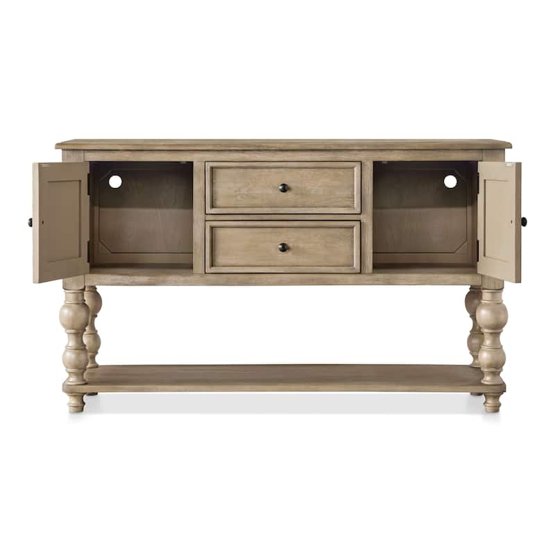 Furniture of America Trenden Modern Farmhouse Solid Wood 2-Drawer Storage Dining Server