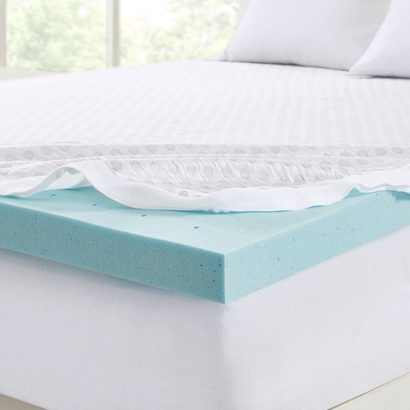Hypoallergenic 3" Gel Memory Foam Mattress Topper with Removable Cooling Cover