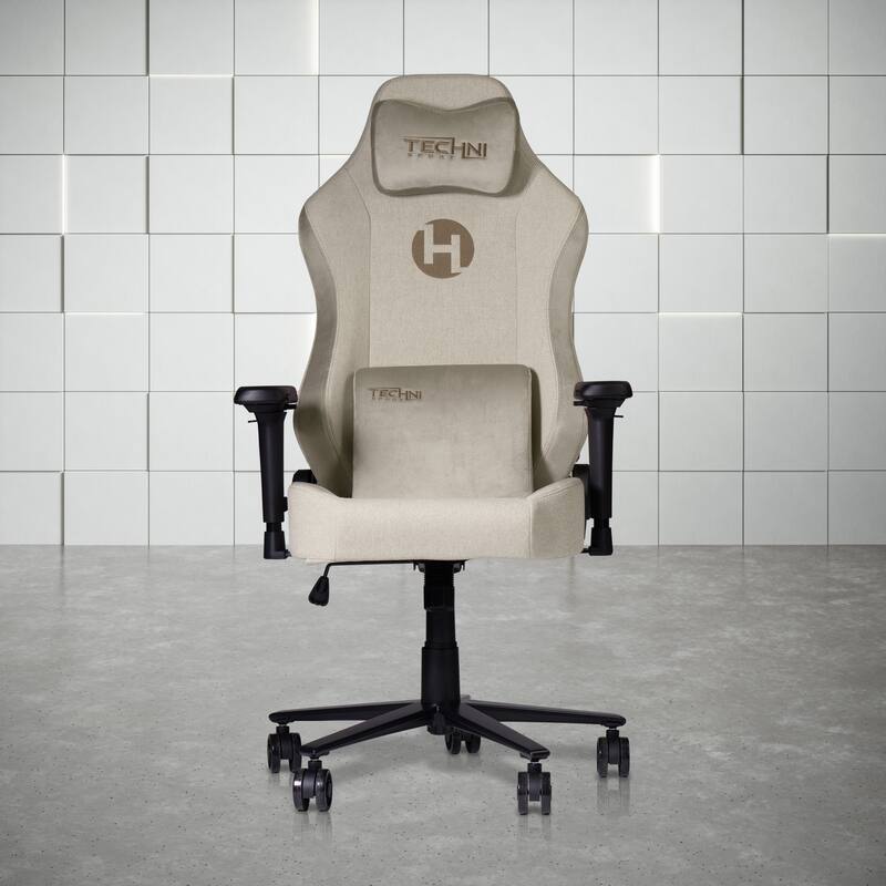 Sport TSF65C Fabric Memory Foam Gaming Chair，High quality and durable， - Beige