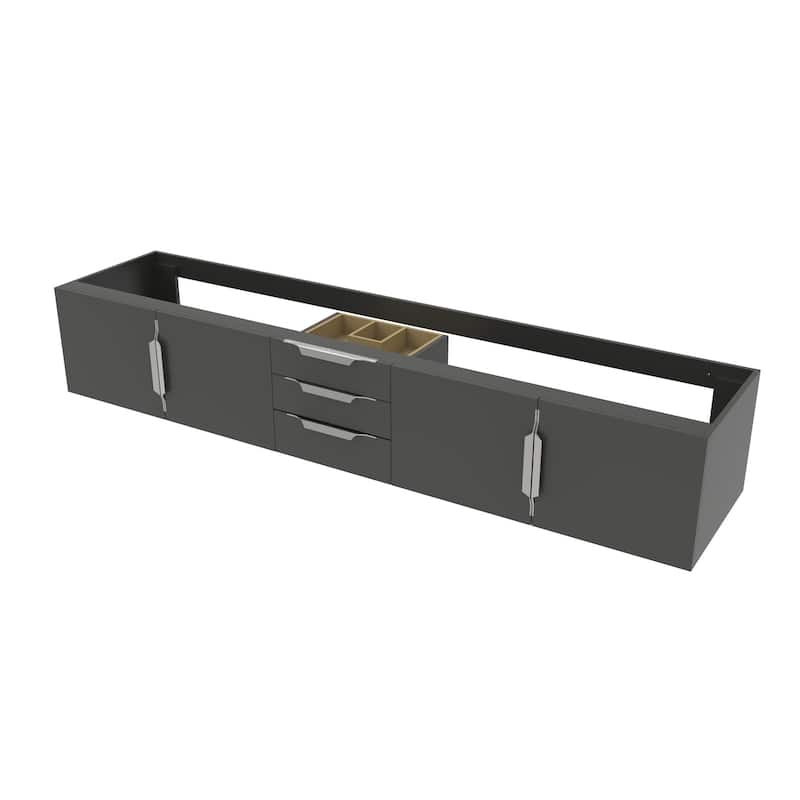 Alpine 84" Wall Mounted Bathroom Vanity (Base Only)