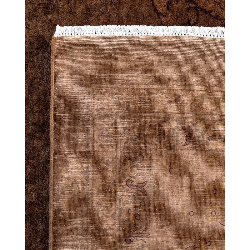 Fine Vibrance One-of-a-Kind Hand-Knotted Area Rug - Brown, 8' 3" x 10' 4" - 8' 3" x 10' 4"