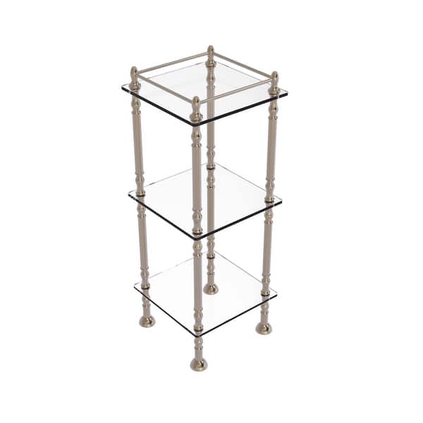 Allied Brass Three Tier Etagere with 14-in x 14-in Shelves in Matte Black