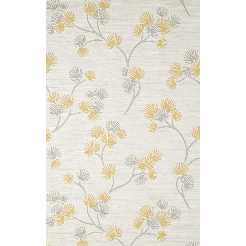 Fine Decor Kira Mustard Trail Wallpaper