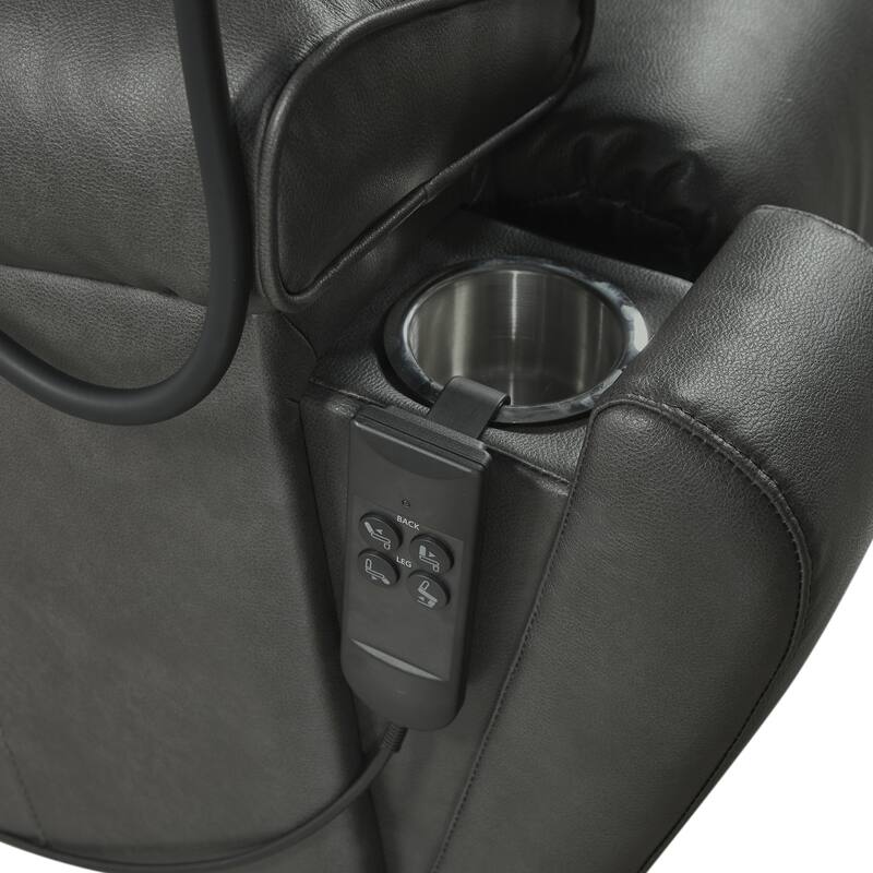 Christopher Knight Home - Power Lift Recliner Chair with Dual Motors, Massage, Heat, Cup Holders & Adjustable Phone Holder
