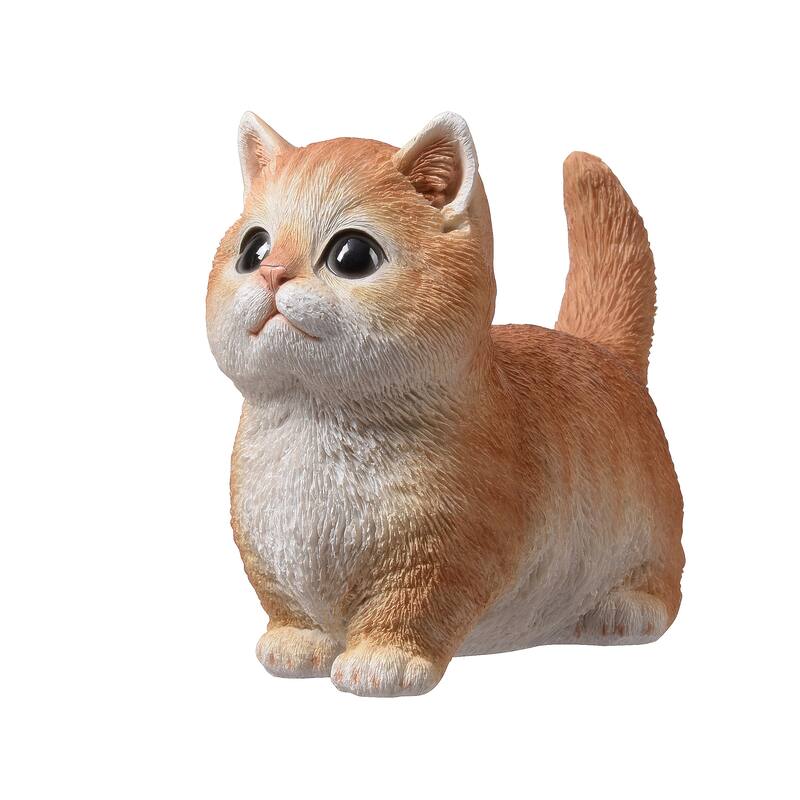 Sitting Cat Orange Tabby Statue