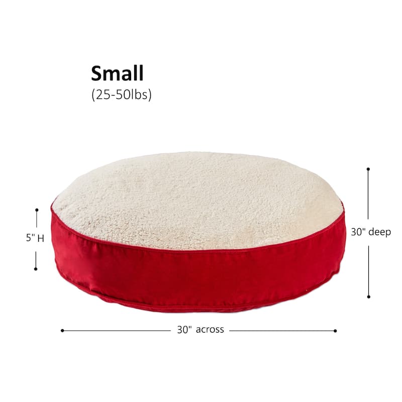 Happy Hounds Scooter Deluxe Crimson Round Dog Bed