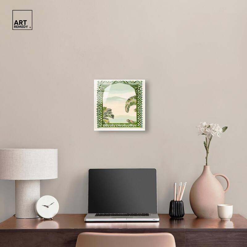 Palm View Vista Acrylic by Art Remedy, Ready to Hang