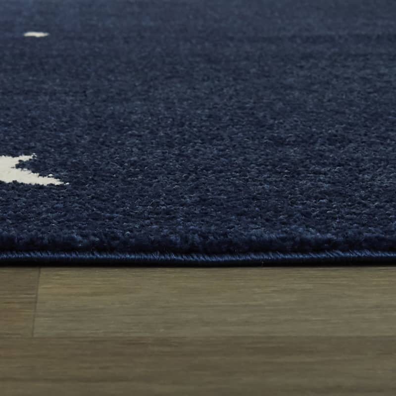 Mod-Tod Stars Border Kids Area Rug