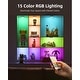 preview thumbnail 3 of 4, EZVALO Puck Light Wireless Motion Sensor with Remote-RGB-6 Pack-Black - Black