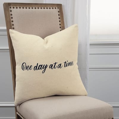 "One Day at a Time" Decorative Pillow