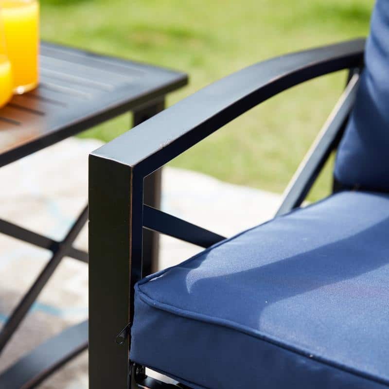 Patio Festival 3-Piece Outdoor Metal Conversation Set