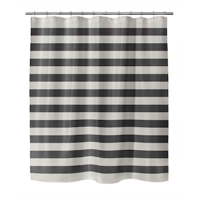 GRELLY IVORY & CHARCOAL Shower Curtain By Kavka Designs