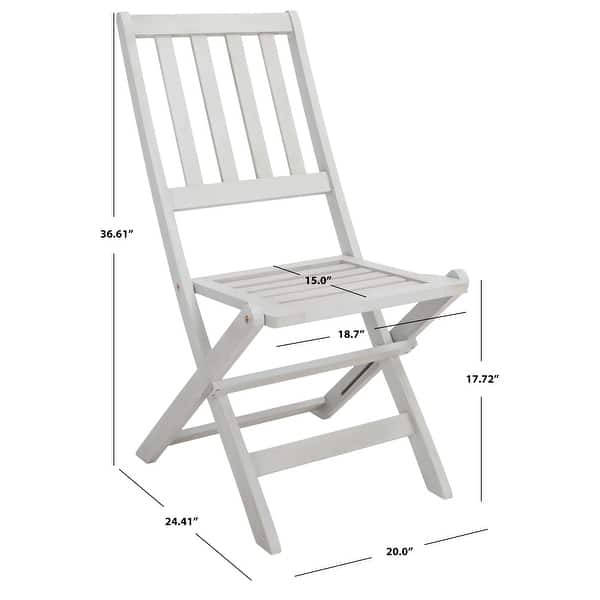 dimension image slide 3 of 4, SAFAVIEH Hikaru 6-Chair 1-Table Extendable Patio Dining Set