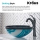 preview thumbnail 7 of 35, Kraus Glass Vessel Sink, Bathroom Faucet, Pop Up Drain, Mounting Ring