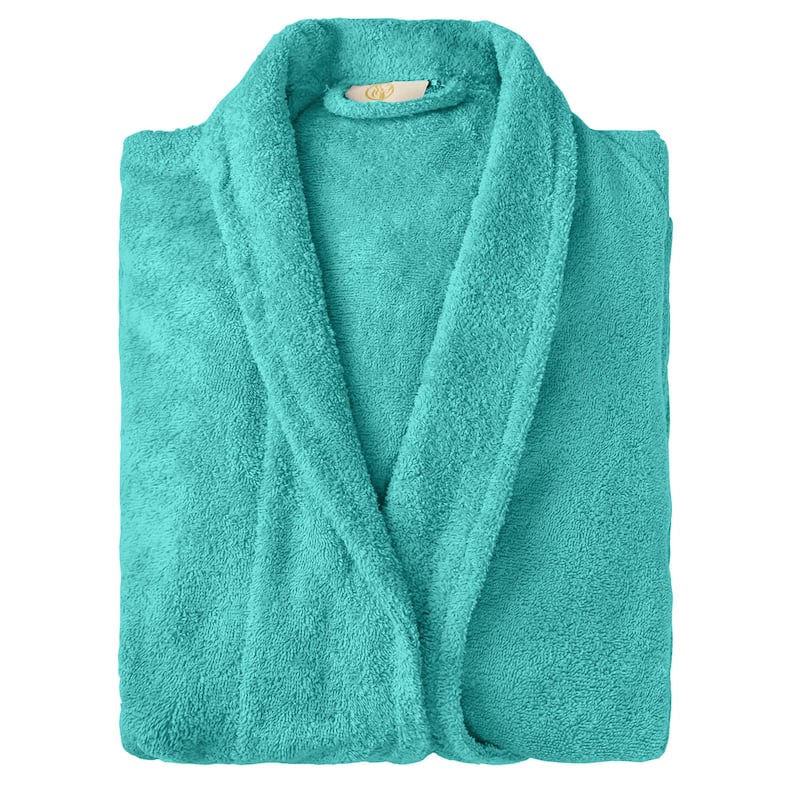 100% Cotton Soft Terry Adult Unisex Lightweight Bathrobe by Superior