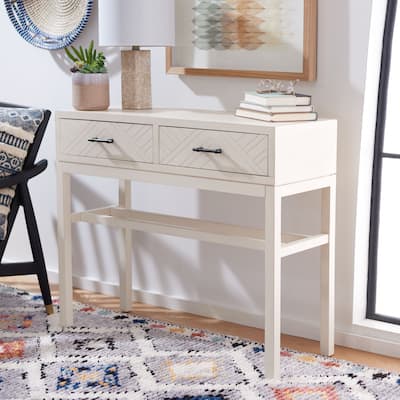 SAFAVIEH Lorraine 2-Drawer Console - 35.5" W x 13" L x 29.5" H - 36Wx13Dx30H