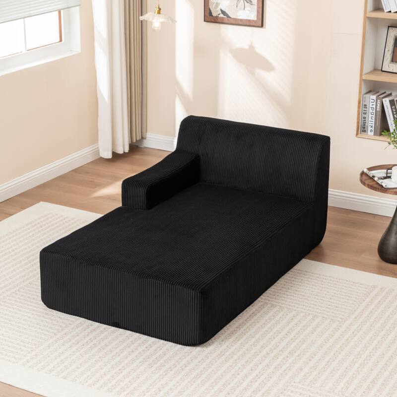 Right/Left Chaise Lounge Sofa Bed - No Assembly, Oversized Sleeper Chair - Living Room, Movie Room, Bedroom