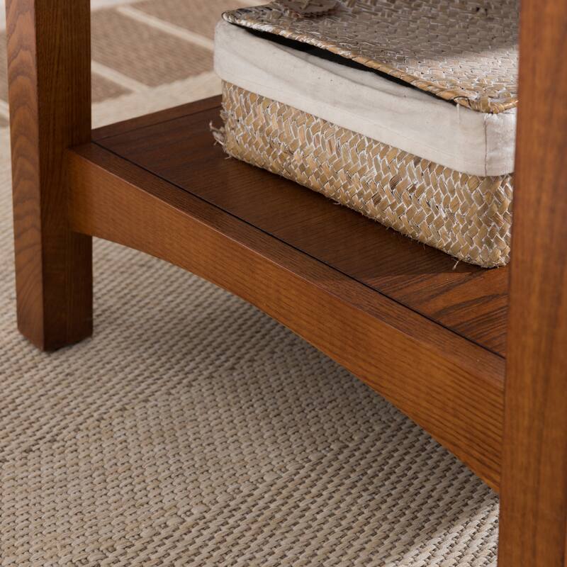 Leick Home Mission Two Drawer Coffee Table with Shelf
