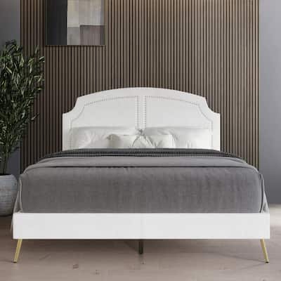 CraftPorch Modern Minimalist Style Velvet Upholstered Bed Frame