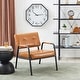 preview thumbnail 23 of 33, Glitzhome Set of 2 25.75"W Mid-Century Modern Leatherette Accent Chair - 25.75" W X 29.75" H X 29.75" D