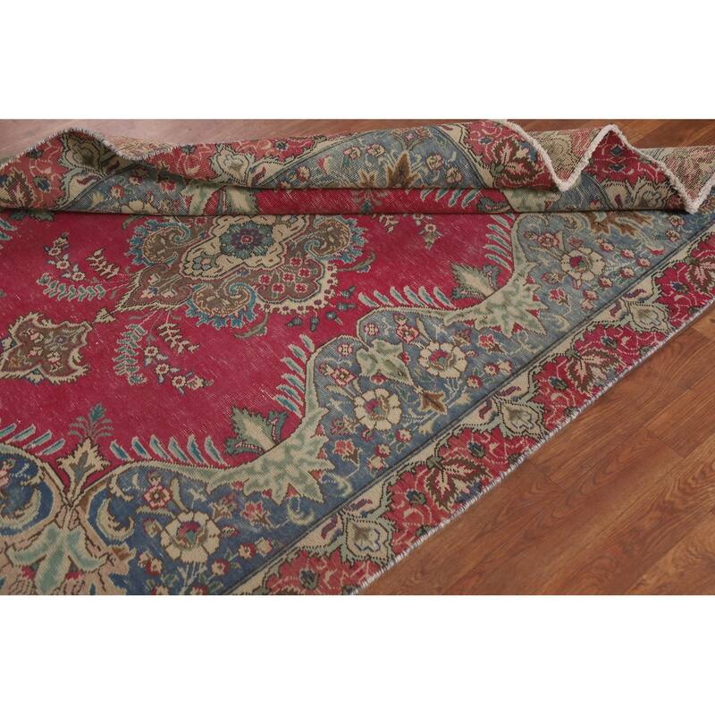 Tabriz Persian Vintage Area Rug Handmade Wool Carpet - 4'7" x 6'4"