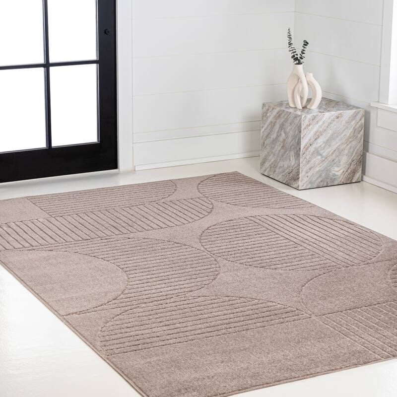 JONATHAN Y Dila Geometric Arch Scandi Striped Ivory/Cream Area Rug