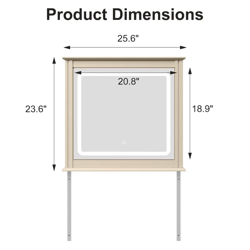 Smart LED Vanity Mirror with 3-Color Light