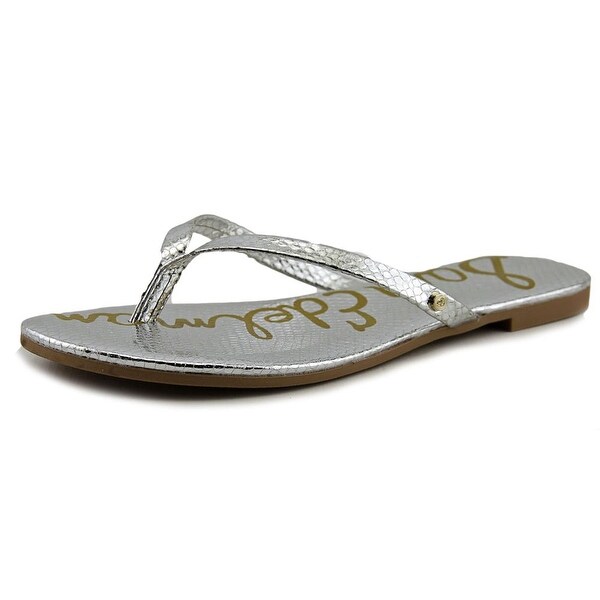 sam edelman silver flip flops